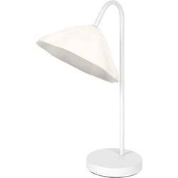 Ledvance - blanc luminaire de table décoratif Lotus Leaf en métal et papier mâché, E14, dimmable, 219 mm, abat-jour en matériau recyclé, durable