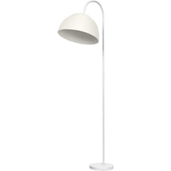Blanc luminaire sur pied décoratif Camel Bell en métal et papier mâché, E27, dimmable, hauteur 1530 mm, abat-jour en matériau recyclé, durable grâce