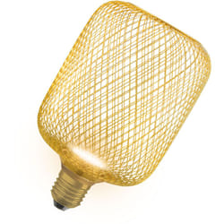 OSRAM DECOR dans un boîtier métallique en plastique dépoli de couleur or avec 100 mm en blanc chaud (2700 K), 3,5 W / 300 lm et culot E27, est non