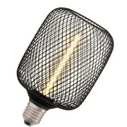 Osram - decor led carrée avec filament de paille, 3,5W, 110lm/1800K, blanc chaud cosy 818, verre noir transparent sans plomb, avec pas de vis E27,