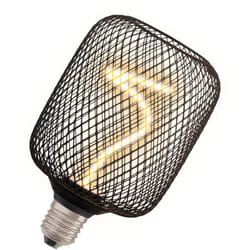 Osram - decor led carré avec filament en spiraen verre transparent noir sans plomb en blanc chaud douillet 1800K, dimmable, avecà vis E27, diamètre