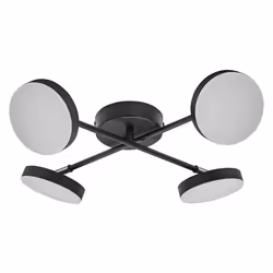 Spot LED - LEDVANCE - Decor Spot Moon - 4 têtes orientables - 21 W - 1120 lm - Métal noir