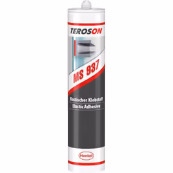 Teroson® MS 937 Caractéristiques: • Adhésif polymère 1K-SMP • Durcit par réaction avec l'humidité à un produit élastique soup ...