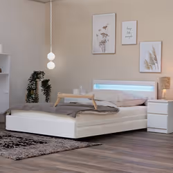 HOME DELUXE lit NUBE >Taille: 140 x 200 cm - Couleur: blanc