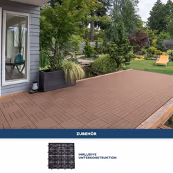 Dalles en bois HOME DELUXE BAVARO >Couleur: Marron clair - Taille: 1 m²