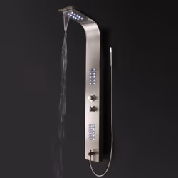 Particularités du produit: Dimensions (H x L x P) : 156 x 20 x 50,5 cm Matériau : acier inoxydable brossé Fonction thermostat ...