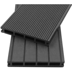 HOME DELUXE - Kit complet de planches de terrasse WPC (y compris l'ossature) SAMANA Couleur : Anthracite, Taille : 1 m²