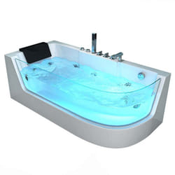 Baignoire Whirlpool HOME DELUXE CARICA - 170 x 80 cm - Droite