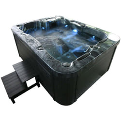 Jacuzzi d'extérieur black marble - Avec escalier et couverture thermique Équipement Avec escalier et couverture thermique - Home Deluxe