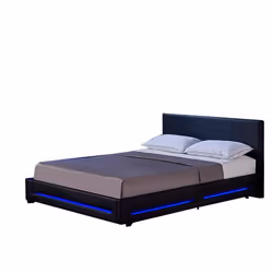 HOME DELUXE lit ASTEROID >Taille: 180 x 200 cm - Couleur: noir