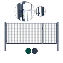 Portail de jardin HOME DELUXE ADITUS >Taille: 140 x 350 cm - Couleur: Vert