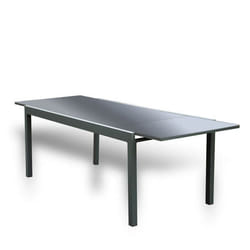 Table de jardin extensible en verre HOME DELUXE SOL - 180/240 x 90 cm