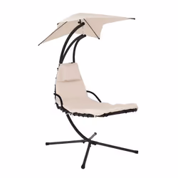 HOME DELUXE Chaise longue flottante SAN REMO Résistant aux UV avec toit solaire revêtement rembourré I Chaiselongue de jardin