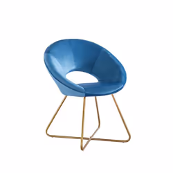 HOME DELUXE chaise en velours SELESA >Couleur: Bleu