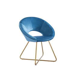 HOME DELUXE chaise en velours SELESA >Couleur: Bleu