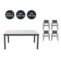 HOME DELUXE Table de jardin CASA >Version: Table avec 4 chaises