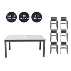 HOME DELUXE Table de jardin CASA >Version: Table avec 6 chaises