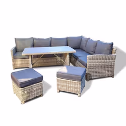 Meuble de jardin HOME DELUXE BAHIA I Ensemble de Meubles de Jardin Salon de Jardin Meuble de Jardin en Poly rotin Lounge