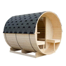 Saunas en tonneau extérieurs HOME DELUXE LAHTI L Deluxe poêle de sauna et accessoires de sauna inclus pour 4 personnes