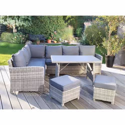 Meuble de jardin HOME DELUXE BAHIA I Ensemble de Meubles de Jardin Salon de Jardin Meuble de Jardin en Poly rotin Lounge