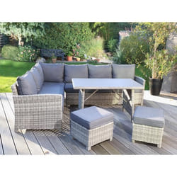 Meuble de jardin HOME DELUXE BAHIA I Ensemble de Meubles de Jardin Salon de Jardin Meuble de Jardin en Poly rotin Lounge
