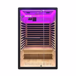 HOME DELUXE Cabine infrarouge NERO M Taille: 120x 105 x 190 cm pour 2 personnes I Sauna infrarouge Bien-être