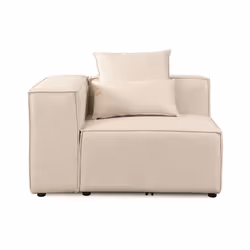Canapé modulable Canapé dangle gauche HOME DELUXE VERONA - 120 x 70 cm beige