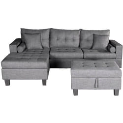 Home Deluxe - Canapé avec Récamière rom Gris Couleur Gris