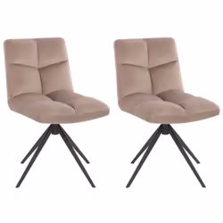 Particularités du produit: Couleur : Marron clair Chaise en velours Matériau : polyester Pivote à 360 degrés Rembourrage moel ...