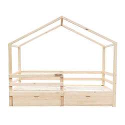 Lit enfant avec tiroirs HOME DELUXE WOLKENLAND - 90 x 200 cm naturel