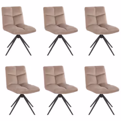 Particularités du produit: Couleur : Marron clair Chaise en velours Matériau : polyester Pivote à 360 degrés Rembourrage moel ...