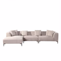 Canapé dangle HOME DELUXE TORINO - 344 x 178 cm - Beige - Côté gauche