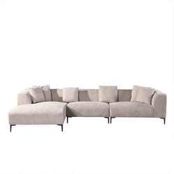 Canapé dangle HOME DELUXE TORINO - 344 x 178 cm - Beige - Côté gauche