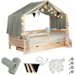 Home Deluxe - Set de décoration pour lit d'enfant velindo Couleur : Kaki