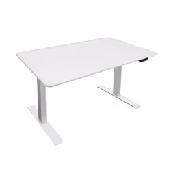 Bureau électrique réglable en hauteur HOME DELUXE LUMINA - 120 x 60 cm blanc