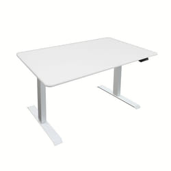 Bureau électrique réglable en hauteur HOME DELUXE LUMINA - 120 x 60 cm blanc