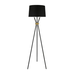 Home Deluxe - Lampadaire luna - noir/or