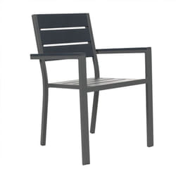 Home Deluxe - Chaise de jardin empilable madera - LxPxH : 56,6 x 57,5 x 85 cm - Quantité : 2 - Structure : anthracite, Assise : gris clair i Chaise