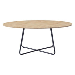 Table basse ovale novaris - 110 x 66 cm Couleur : Fishbone Oak - Home Deluxe