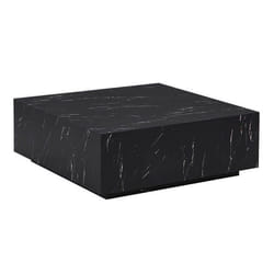 Table basse en marbre HOME DELUXE AMIRI XL - 95 x 95 cm - Noir