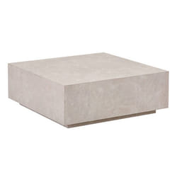 Table basse en marbre HOME DELUXE AMIRI XL - 95 x 95 cm - Beige