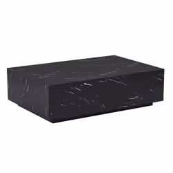 Table basse en marbre HOME DELUXE AMIRI XXL - 120 x 80 cm - Noir