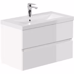 Particularités du produit: Matériau lavabo : céramique Matériau armoire : bois Couleur : blanc Fabriqué en Allemagne Les port ...
