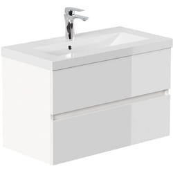 HOME DELUXE - Ensemble complet de meubles de salle de bains WANGEROOGE BIG DELUXE Made in Germany Couleur : Blanc, Taille : S