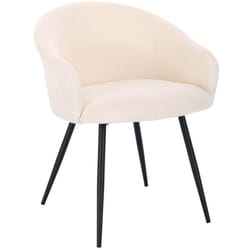 Chaise de salle à manger Bouclé avec accoudoirs celeste Quantité : 1 - Home Deluxe