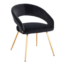 Chaise de salle à manger en velours lyric Quantité : 1 - Home Deluxe