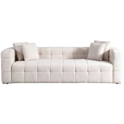 Teddy Canapé Bouclé como - 236 x 68 cm Couleur Beige - Home Deluxe