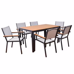 Salon de jardin en aspect bois HOME DELUXE CANTOS SEDIA