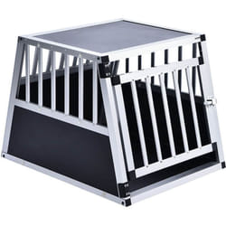Caisse de transport pour chiens en aluminium skito m - 69 x 54 cm Taille m - Home Deluxe