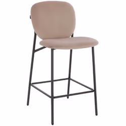 Particularités du produit: Velours marron clair Design élégant Rembourrage moelleux Structure en métal Tissu 100% polyester M ...
